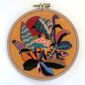 Cotton embroidery (landscape)