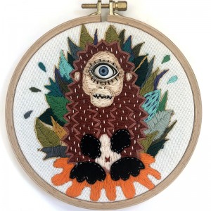 Cotton embroidery (eye)