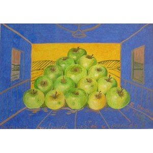 Dwurnik Edward, "The fifteen apples in the shape of pyramid"